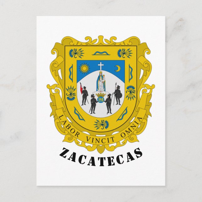 Cartão Postal Casaco de Armas de Zacatecas, México (Frente)