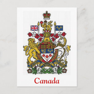 Cartão Postal Casaco de Armas do Canadá