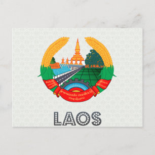 Cartão Postal Casaco de armas do Laos