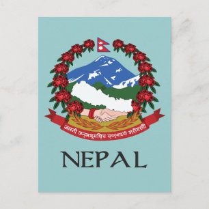 Cartão Postal Casaco de armas do Nepal