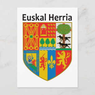 Cartão Postal Casaco de armas do País Basco (Euskal Herria),