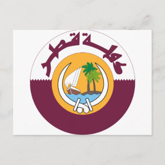 Cartão Postal casaco de armas do Qatar