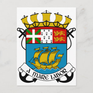 Cartão Postal Casaco de Armas do santo Pierre e Miquelon (Franç
