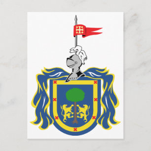 Cartão Postal Casaco de Armas do Símbolo Oficial do Jalisco Mé