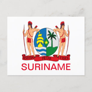 Cartão postal casaco de Armas do Suriname