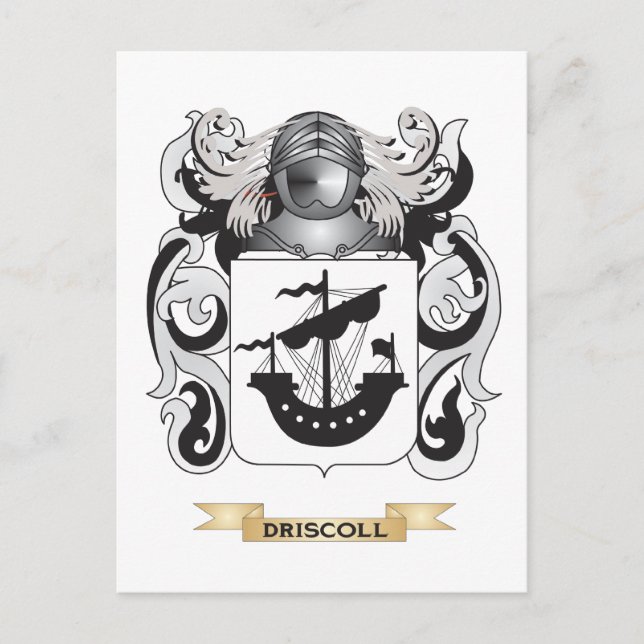 Cartão Postal Casaco de Armas Driscoll (Frente)