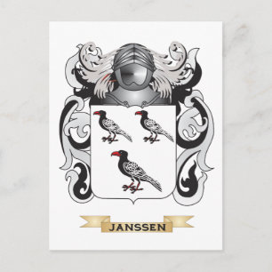 Cartão Postal Casaco de Armas Janssen (Crest Familiar)