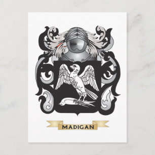 Cartão Postal Casaco de Armas Madigan (Crest Familiar)