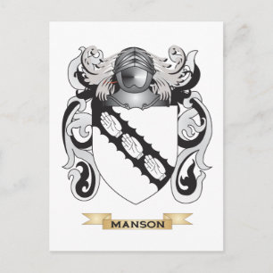 Cartão Postal Casaco de Armas Manson (Crest Familiar)