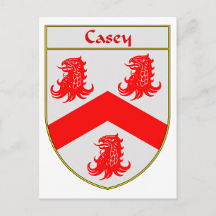Cartão Postal Casaco de Armas/Proteção da Família Casey