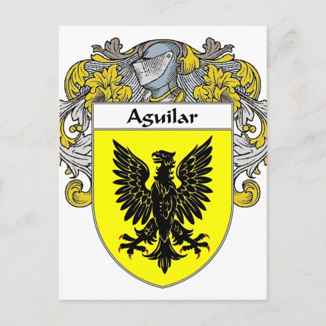 Cartão Postal Casaco de Braços Aguilar (Mantled) (Frente)