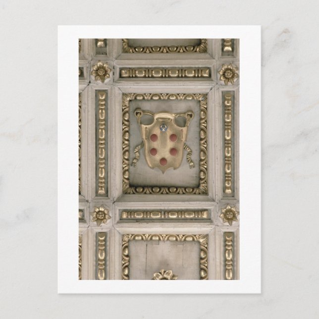 Cartão Postal Casaco de braços de Medici, do soffit da igreja (Frente)