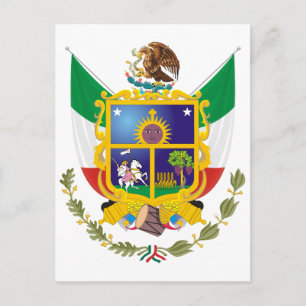 Cartão Postal Casaco de Braços Queretaro Símbolo Oficial do M