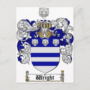 Cartão Postal Casaco de Braços Wright / Proteção para a Famí