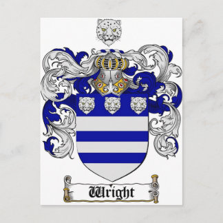 Cartão Postal Casaco de Braços Wright / Proteção para a Família
