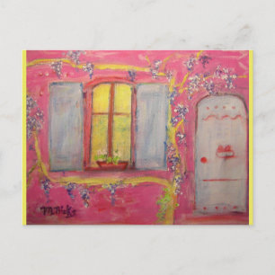 Cartão Postal casaco de wisteria