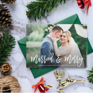 Cartão Postal CASADA E FELIZ   anúncio de casamento apressado