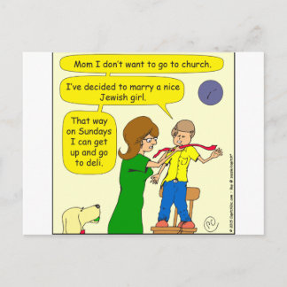 Cartão Postal casado 682 uns desenhos animados judaicos da