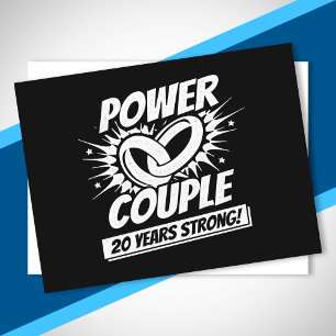 Cartão Postal Casais de Aniversário de 20 Anos Casados 20 Anos F