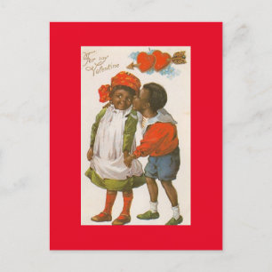 Cartão Postal Casal Americano Adorável Vintage
