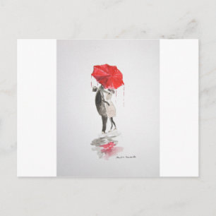 Cartão Postal Casal apaixonado por beijos