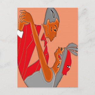 CARTÃO POSTAL CASAL ART DECO