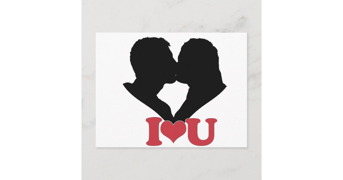 Cartão Postal No Dia 14 De Fevereiro Com Um Casal Beijando Foto de