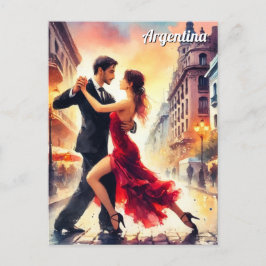 Cartão Postal Casal dançando no tango na Argentina