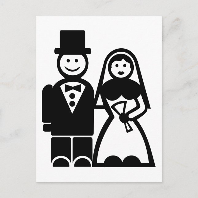 Cartão Postal Casal de casamento (Frente)