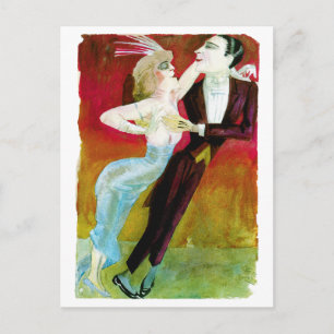 Cartão Postal Casal de dança moderna por Otto Dix