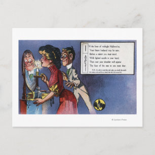 Cartão Postal Casal de homem e mulher na luz do dia