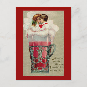 Cartão Postal Casal de refrigerante