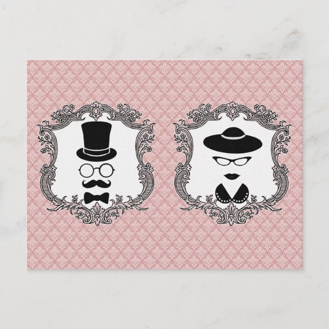 Cartão Postal Casal do vintage (Frente)