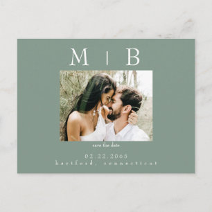 Cartão Postal Casal Escuro Foto Casamento Salve a Data