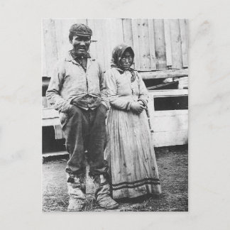 Cartão Postal casal esquimo