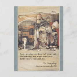 Cartão Postal Casal John Bauer e princesa bebê CC1024