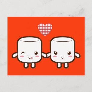 Cartão Postal Casal Marshmallow