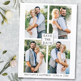 Cartão Postal Casal minimalista moderno 4 Foto para salvar a dat