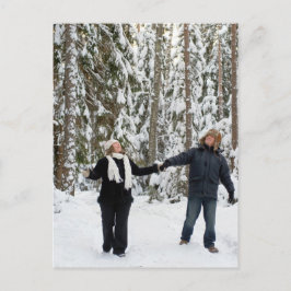 Cartão Postal Casal na floresta