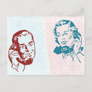 Cartão Postal Casal Retroativo