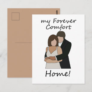Cartão Postal Casal Romântico Meu Lar Conforto Eterno Casamento