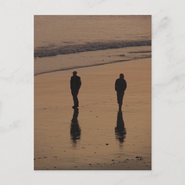 Cartão Postal casal sobre a praia (Frente)