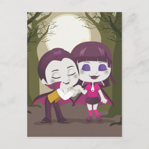 Cartão Postal Casal Vampiro