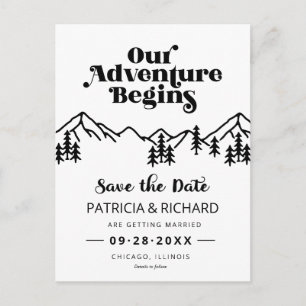 Cartão Postal Casamento ao Ar Livre nas Montanhas Rústicas Save 