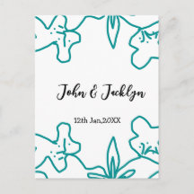 Casamento azul turquesa casal nome data flstylish 