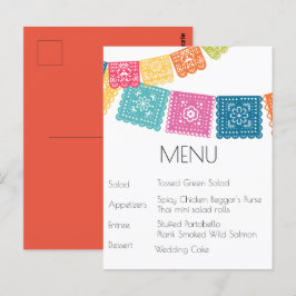 Cartão Postal Casamento - Boda - Wedding Papel Picado RSVP