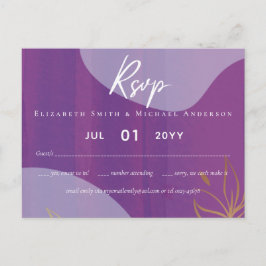Cartão Postal Casamento com Abstrato moderno japonês escandinavo