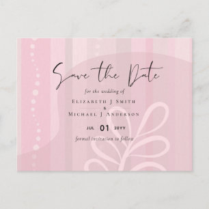 Cartão Postal Casamento com Abstrato moderno japonês escandinavo