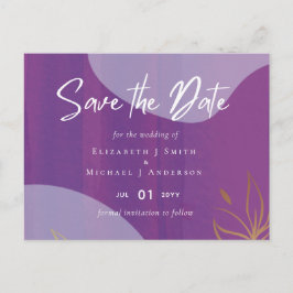 Cartão Postal Casamento com Abstrato moderno japonês escandinavo