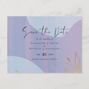 Cartão Postal Casamento com Abstrato moderno japonês escandinavo